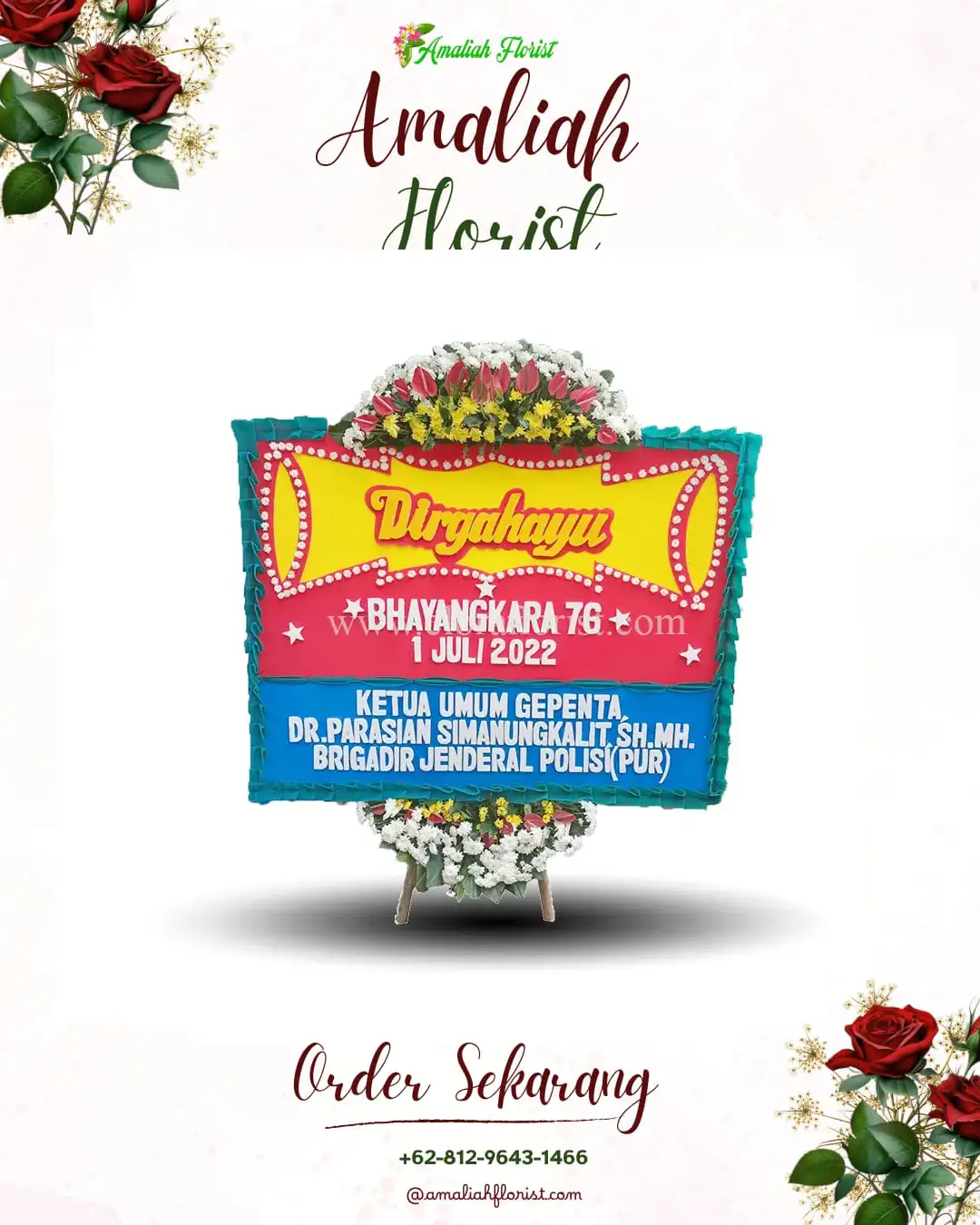 Papan Bunga HUT Ulang Tahun Batang Asai